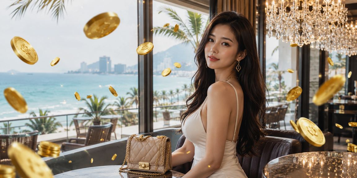 Người dùng tại Đà Nẵng ngồi uống cà phê và xem thông tin khuyến mãi cá cược trên điện thoại